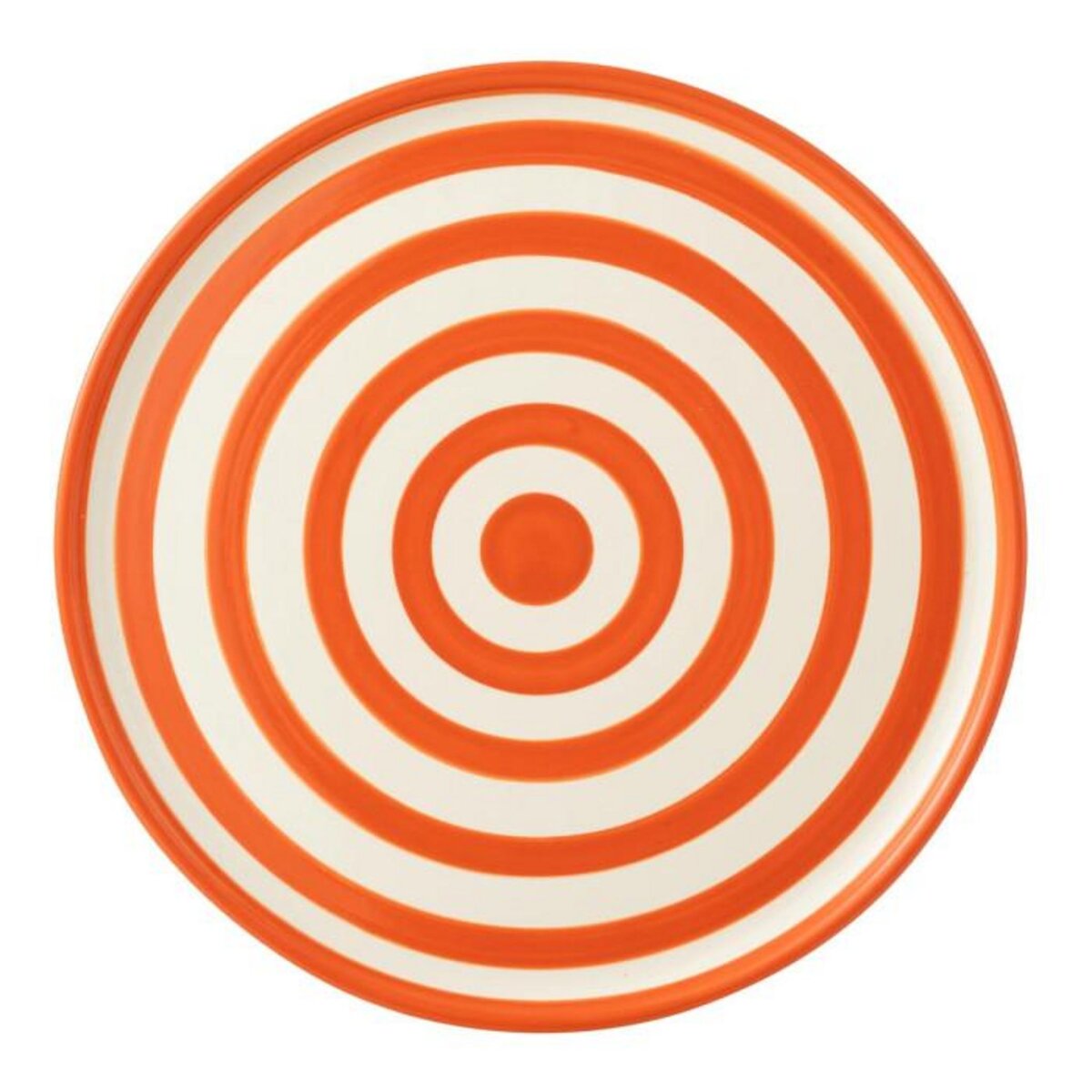 Paris Prix Assiette de Présentation en Céramique  Granada Rayure  34cm Orange