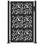 Voir la diapositive 3 : VIDAXL Portail de jardin noir 105x155 cm acier conception de feuilles