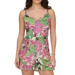 Only Combi  hort Fleuris Vert/Rose Femme Only  trap. Coloris disponibles : Vert