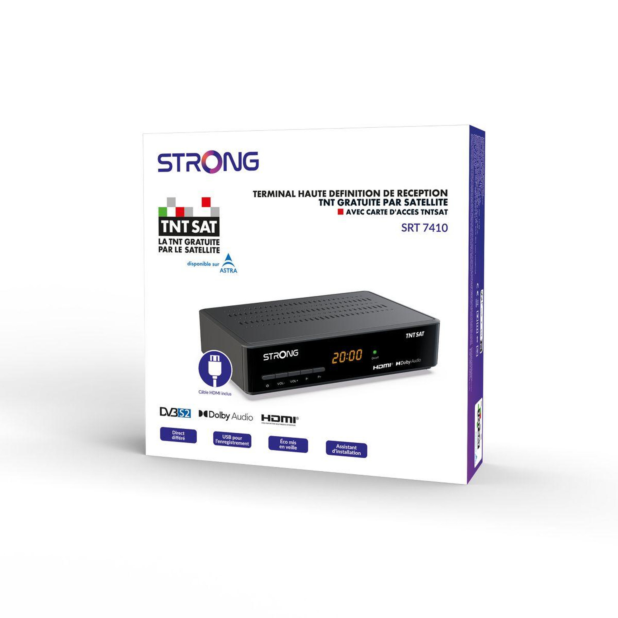 Voir la diapositive 3 : Strong Décodeur TNT TNT SAT HD Numerique SRT 7410 comp 12V