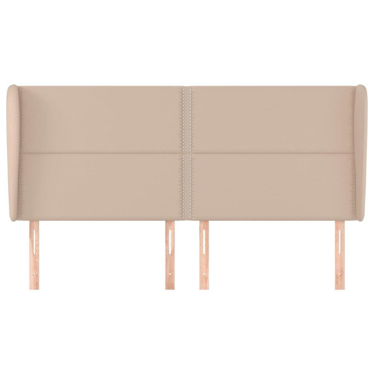 VIDAXL Tete de lit avec oreilles Cappuccino 203x23x118/128 cm