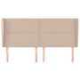Voir la diapositive 3 : VIDAXL Tete de lit avec oreilles Cappuccino 203x23x118/128 cm