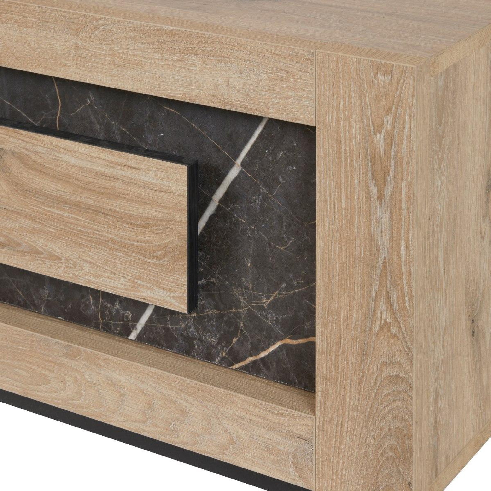 Voir la diapositive 6 : JLC KREATION Table de salon moderne en bois avec tiroir racha