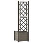Voir la diapositive 5 : VIDAXL Jardiniere avec treillis 43x43x142 cm PP Anthracite