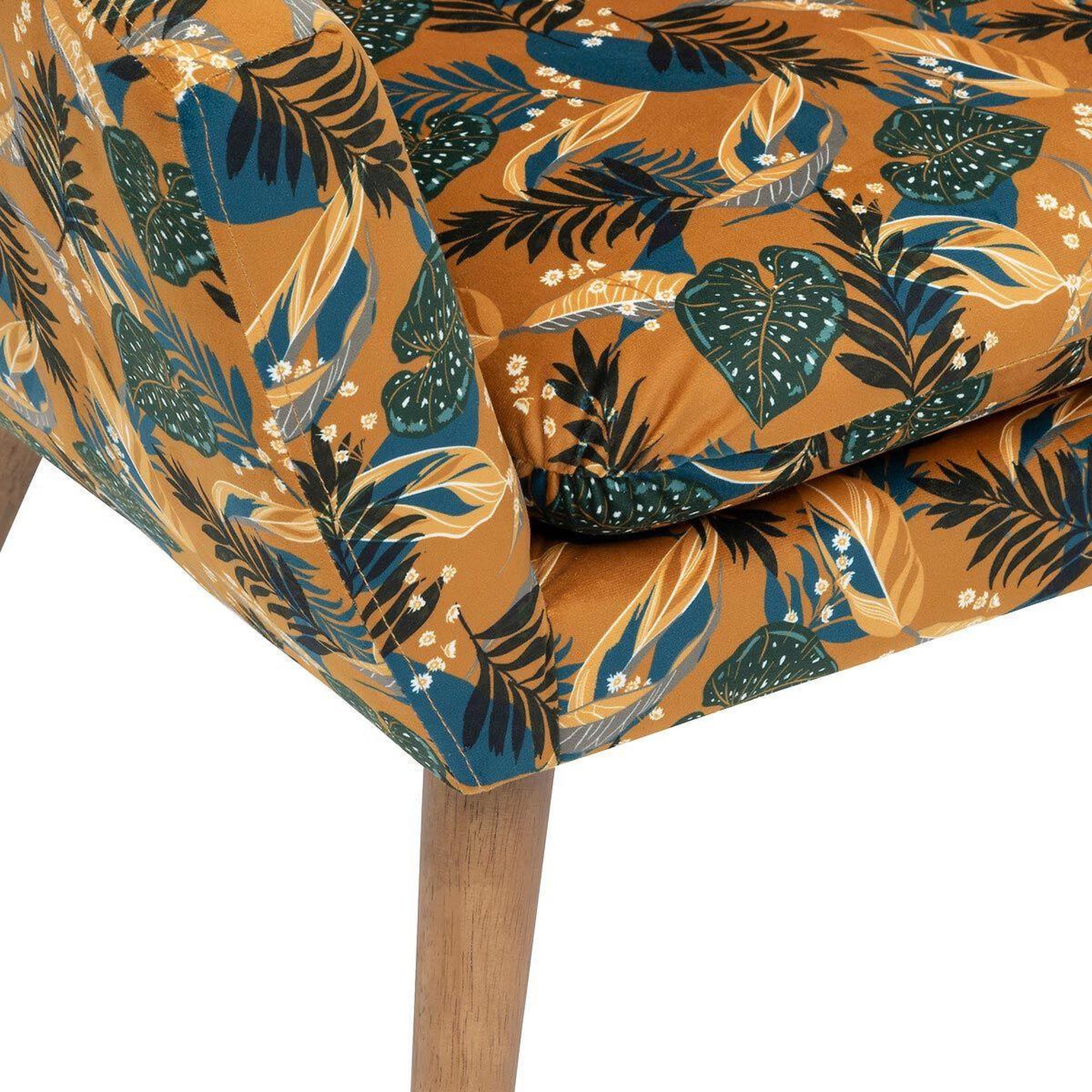 Voir la diapositive 2 : ATMOSPHERA Fauteuil design imprimé  sango  83cm ocre