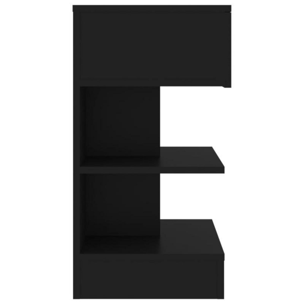 VIDAXL Table de chevet Noir 40x35x65 cm Bois d'ingénierie