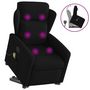 Voir la diapositive 1 : VIDAXL Fauteuil de massage inclinable Noir Tissu
