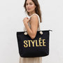 Voir la diapositive 2 : OZABI OZABI Sac de Plage Femme Jute Synthétique – Message Pailleté – Cordage