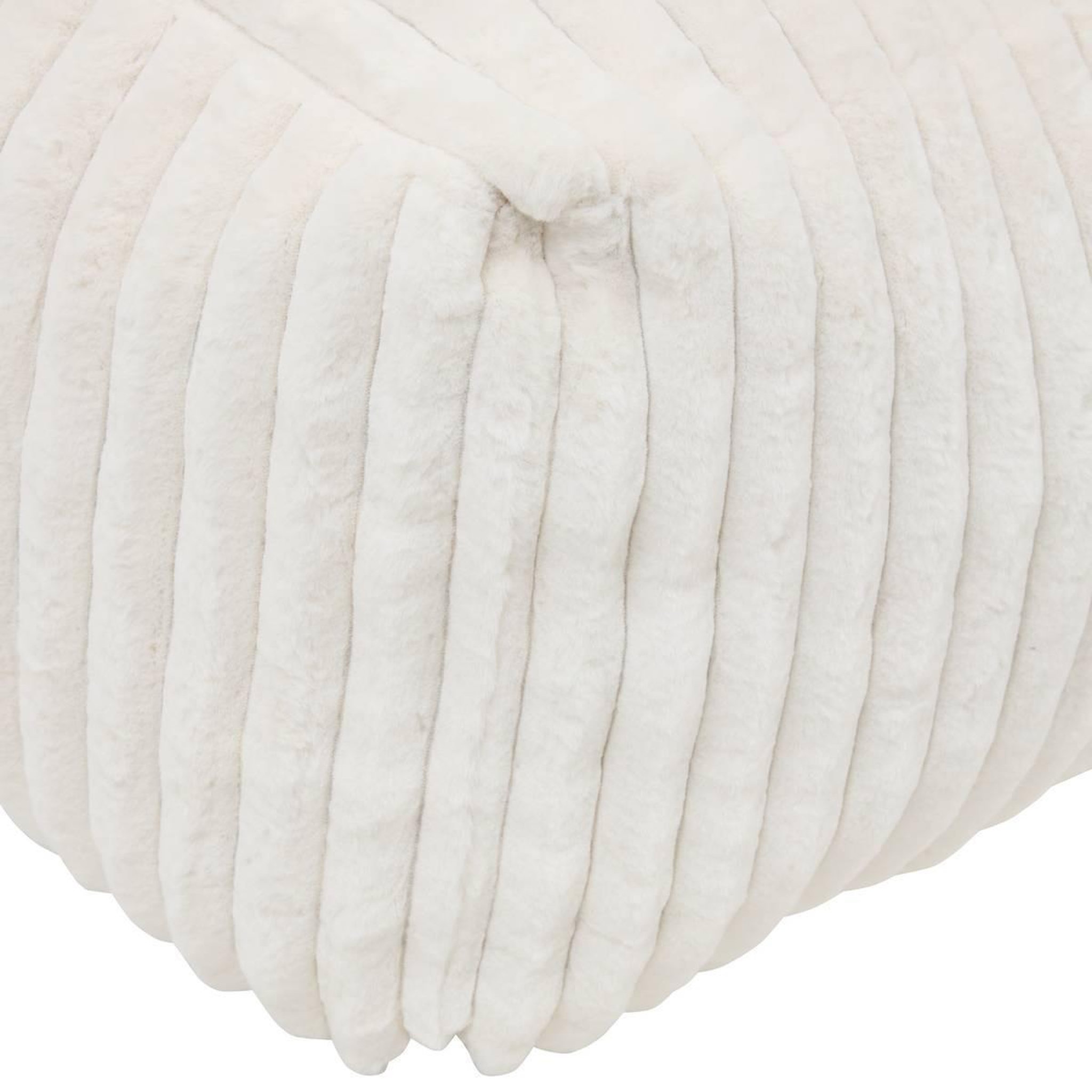 Voir la diapositive 2 : ATMOSPHERA Pouf xl côtelé  muzi  78cm blanc