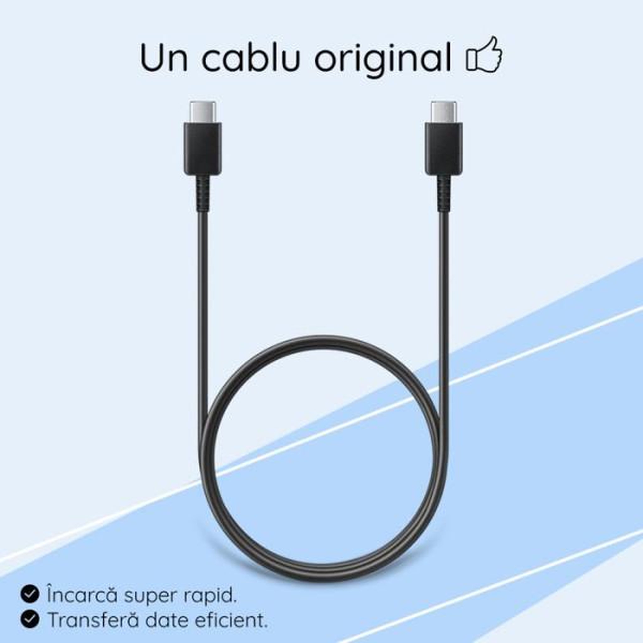Voir la diapositive 5 : Samsung Câble USB C vers USB-C noir 1m