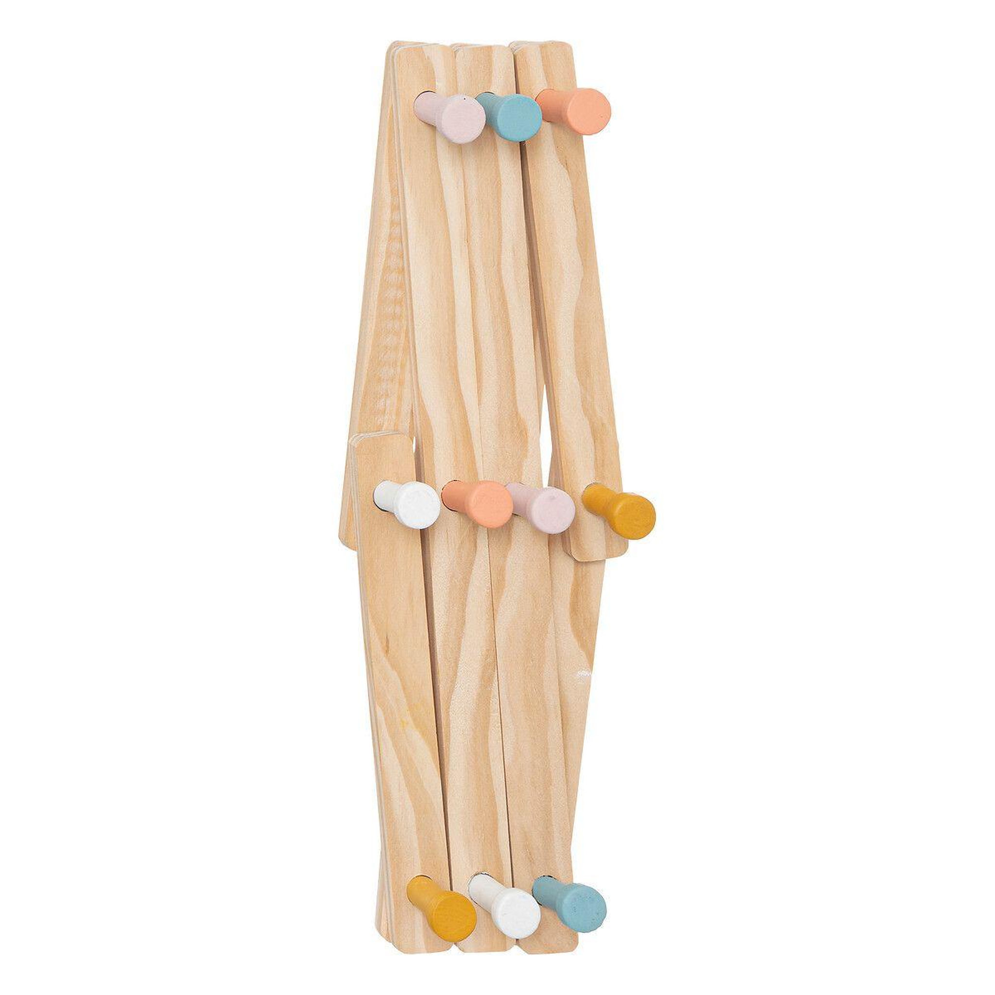 Voir la diapositive 2 : Atmosphera Kids Patère enfant 10 crochets  accord  50cm beige
