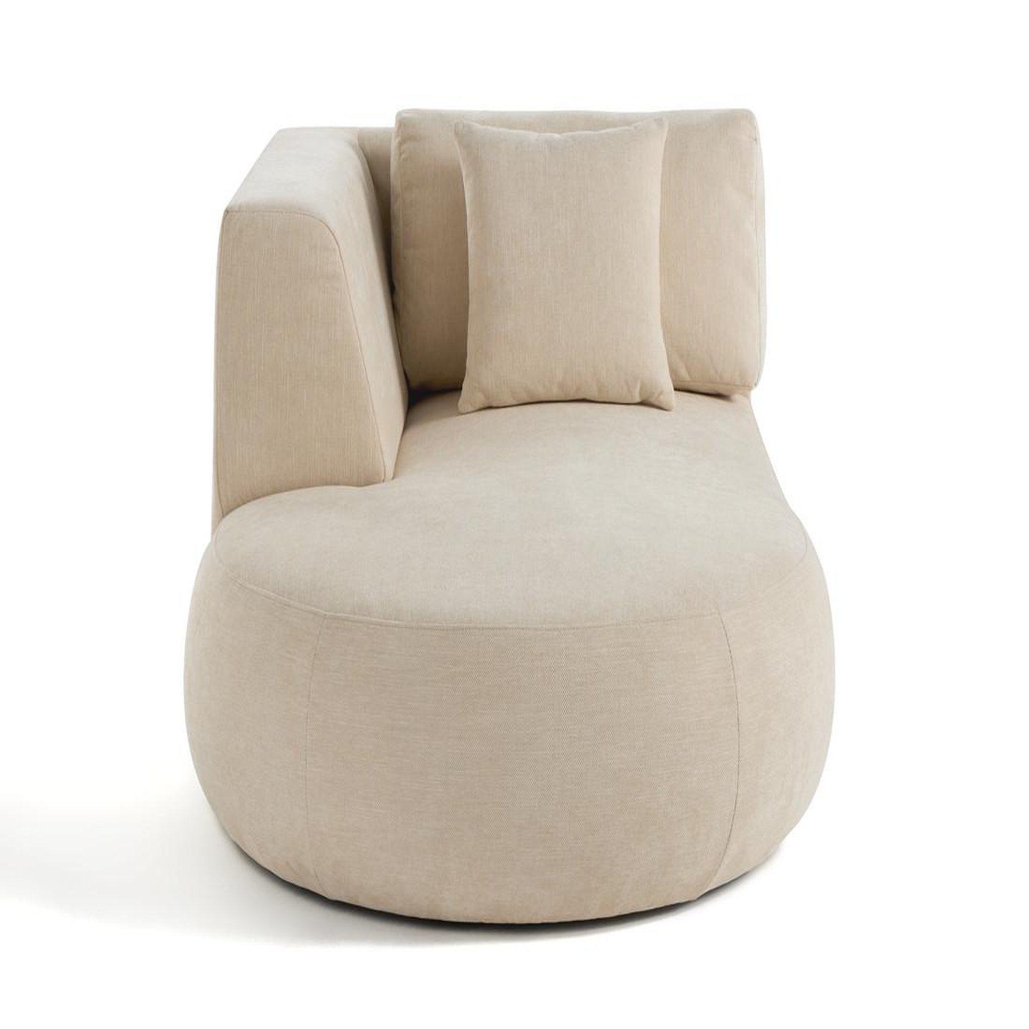 Voir la diapositive 3 : BEST MOBILIER Santorini - module d'assise méridienne gauche - en tissu texturé