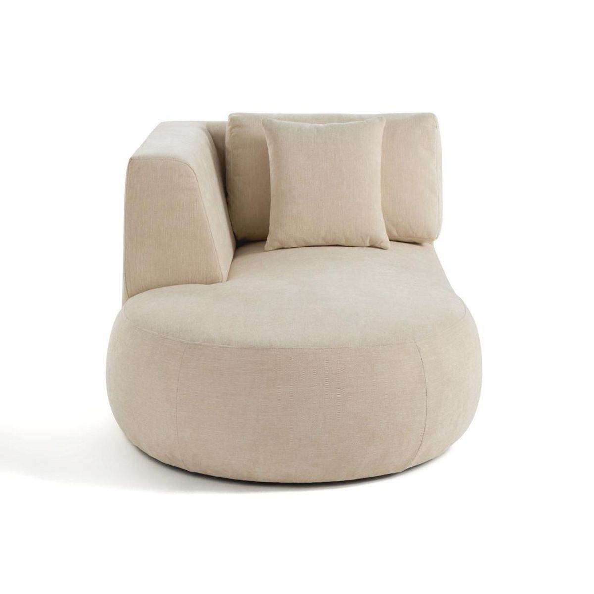 LISA DESIGN Santorini - module d'assise méridienne gauche - en tissu texturé