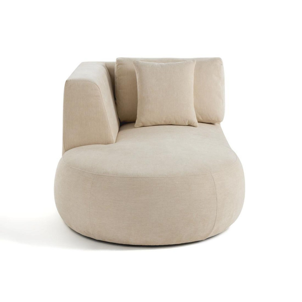 LISA DESIGN Santorini - module d'assise méridienne gauche - en tissu texturé