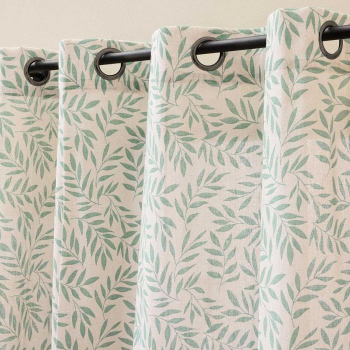 Paris Prix Rideau à Œillets Imprimé  Naya  140x280cm Sauge