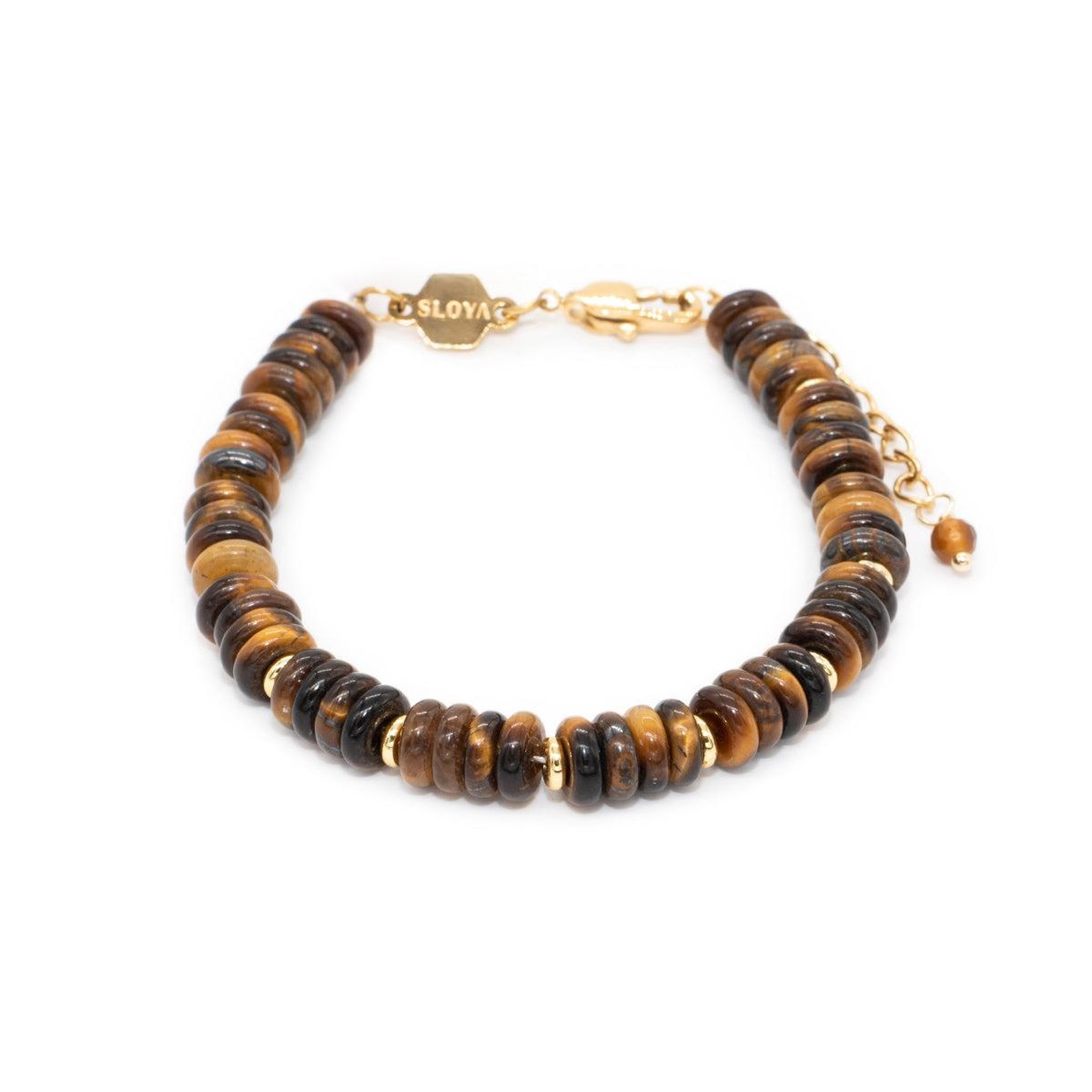 Voir la diapositive 1 : SLOYA Bracelet Blima en pierres Oeil de Tigre