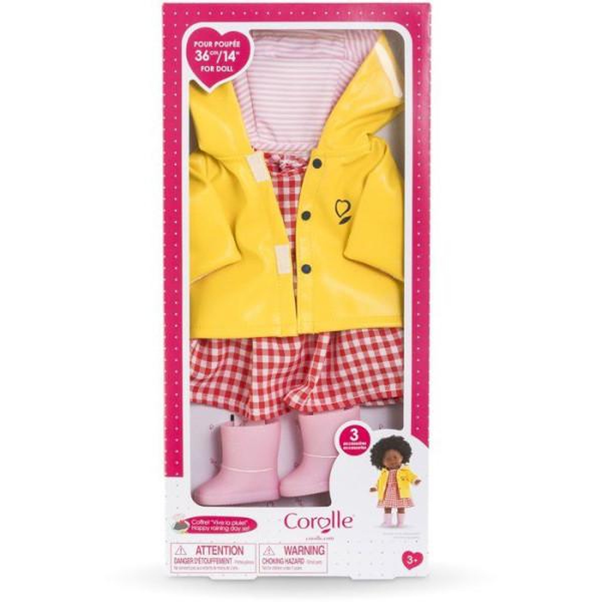 Voir la diapositive 2 : Corolle Vêtements - COROLLE - Coffret Vive la Pluie