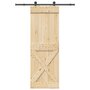 Voir la diapositive 1 : VIDAXL Porte coulissante et kit de quincaillerie 80x210 cm pin massif