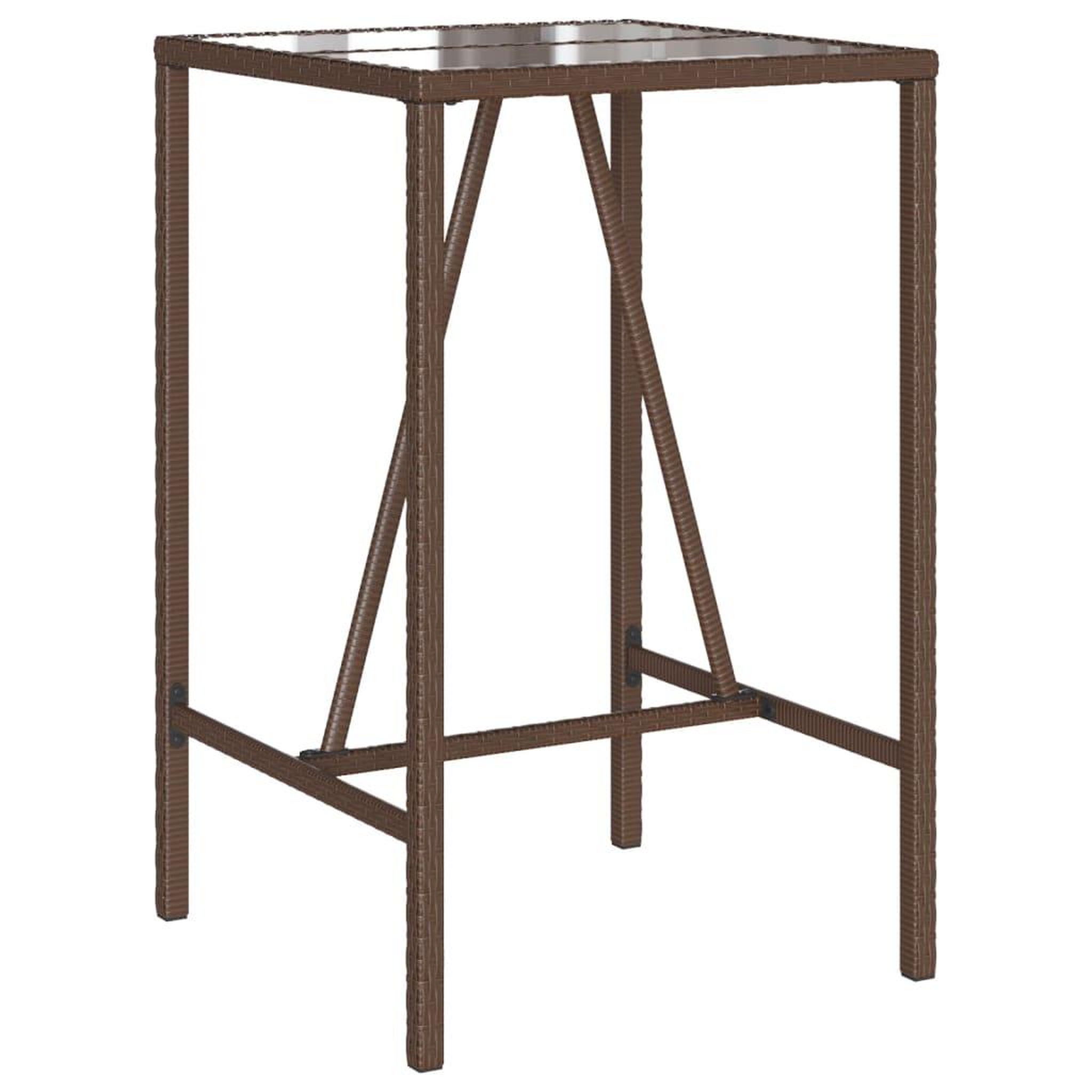 Voir la diapositive 5 : VIDAXL Ensemble de bar de jardin avec coussins 5 pcs marron poly rotin