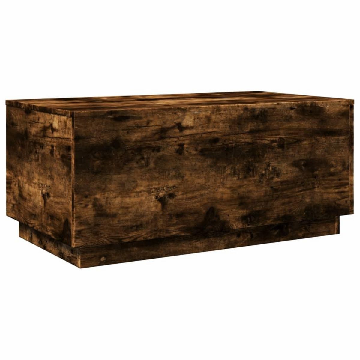 VIDAXL Table basse avec lumieres LED chene fume 90x50x40 cm