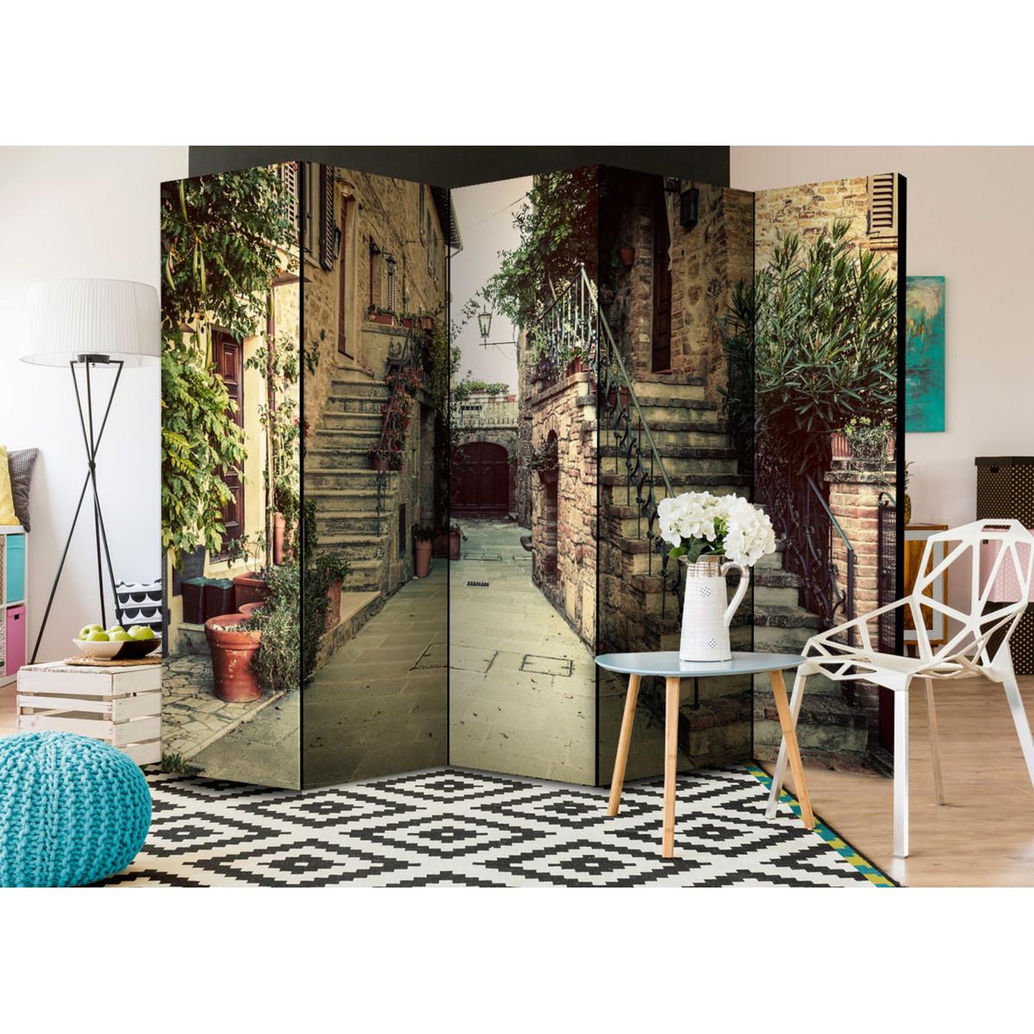 Voir la diapositive 2 : Paris Prix Paravent 5 volets  tuscan memories  172x225cm