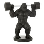 Paris Prix Statue Gorille en Résine  Haltérophilie  62cm Noir