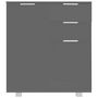 Voir la diapositive 3 : VIDAXL Buffet Gris brillant 71x35x80 cm Bois d'ingenierie