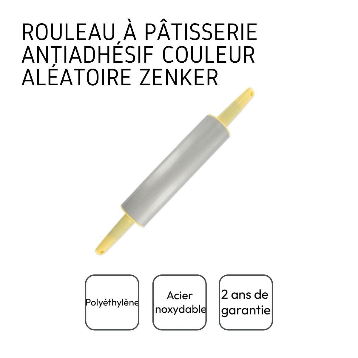 ZENKER Rouleau à pâtisserie en métal antiadhésif 36 cm Zenker