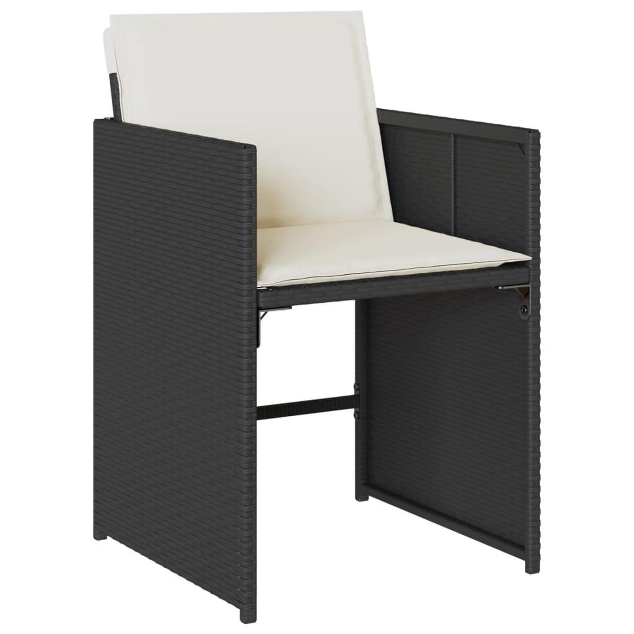 Voir la diapositive 5 : VIDAXL Ensemble a manger de jardin 17 pcs coussins noir resine tressee