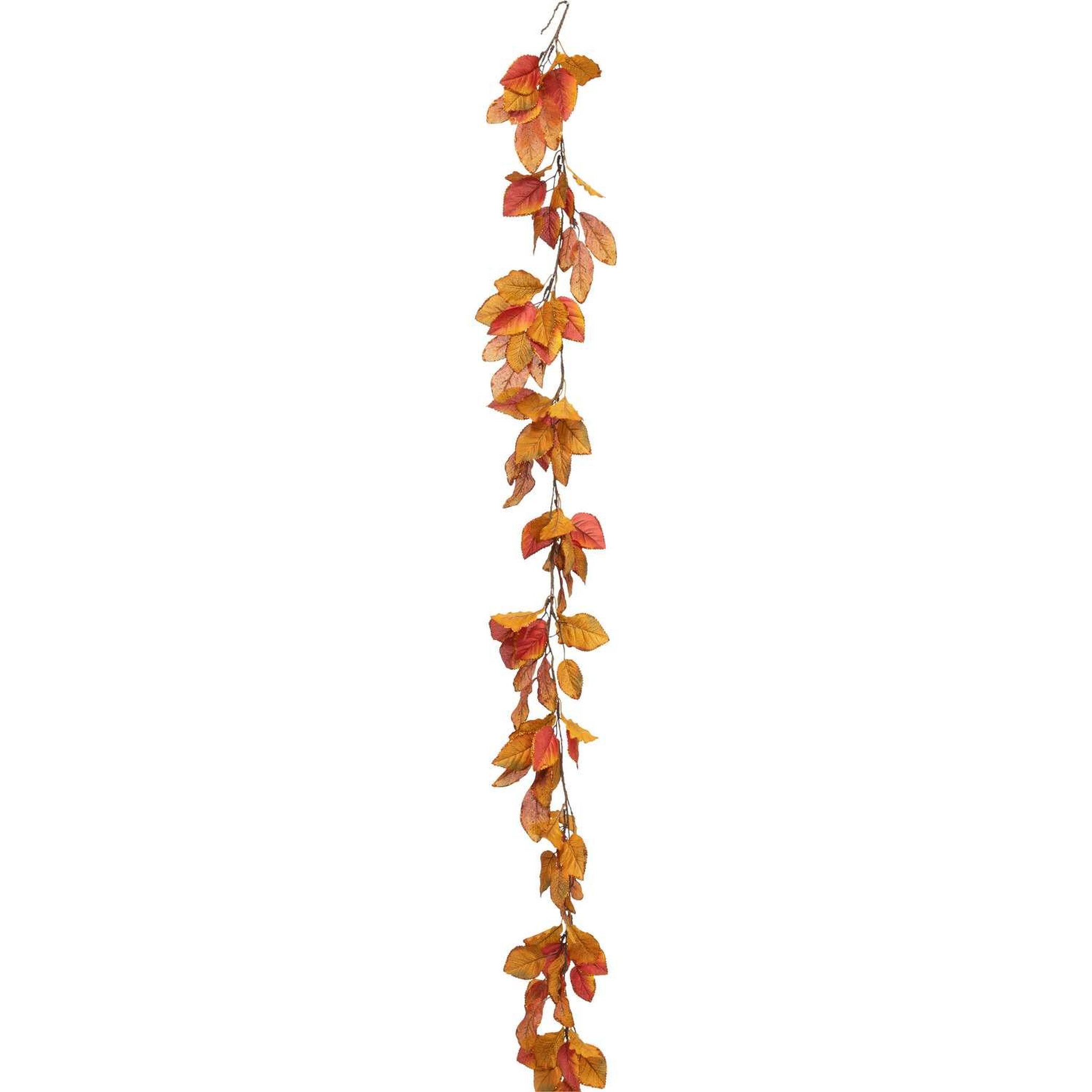 ATMOSPHERA Guirlande feuille d'automne l. 1,8 m - orange