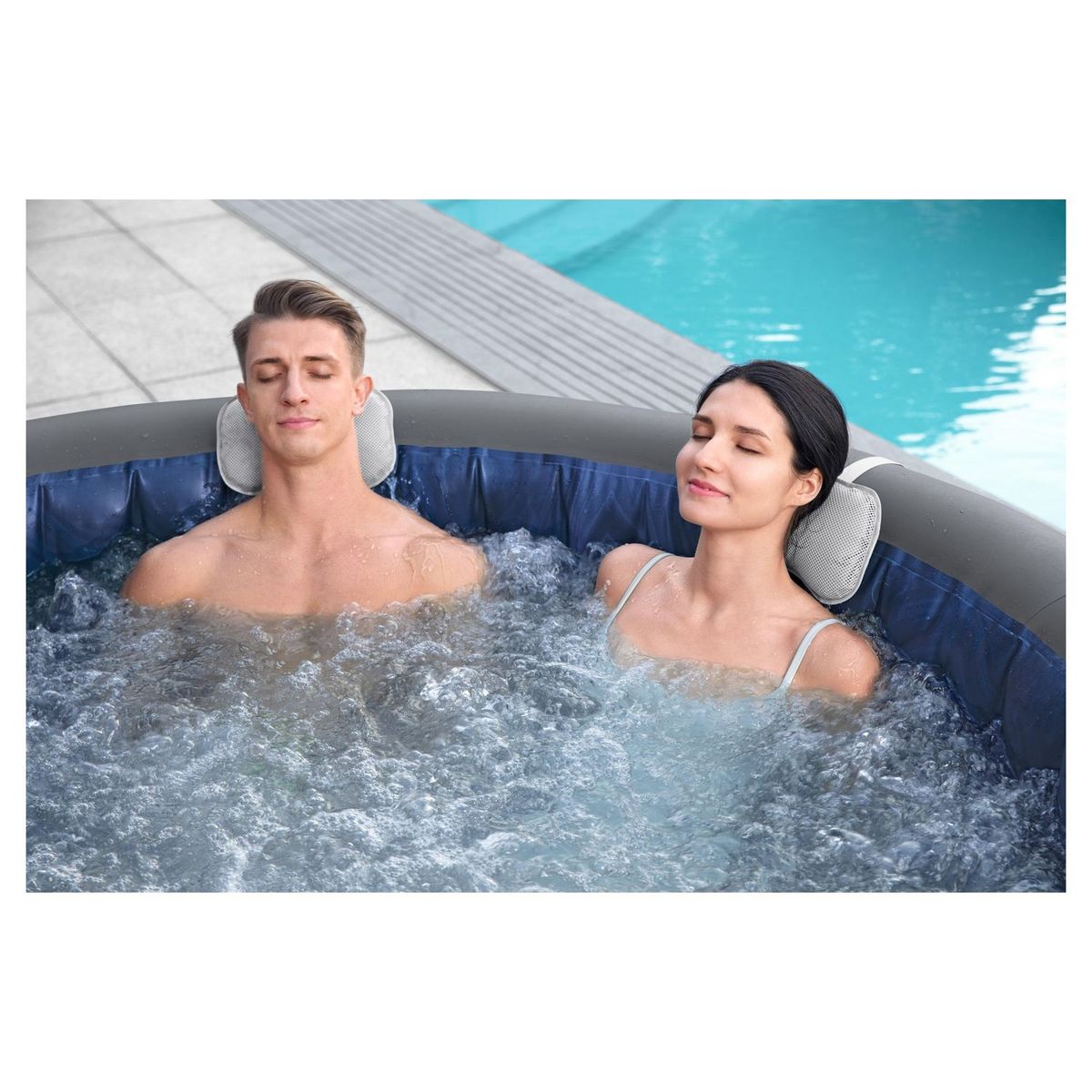 BESTWAY Spa gonflable rond - 5/7 personnes - 216x80cm SANTORINI