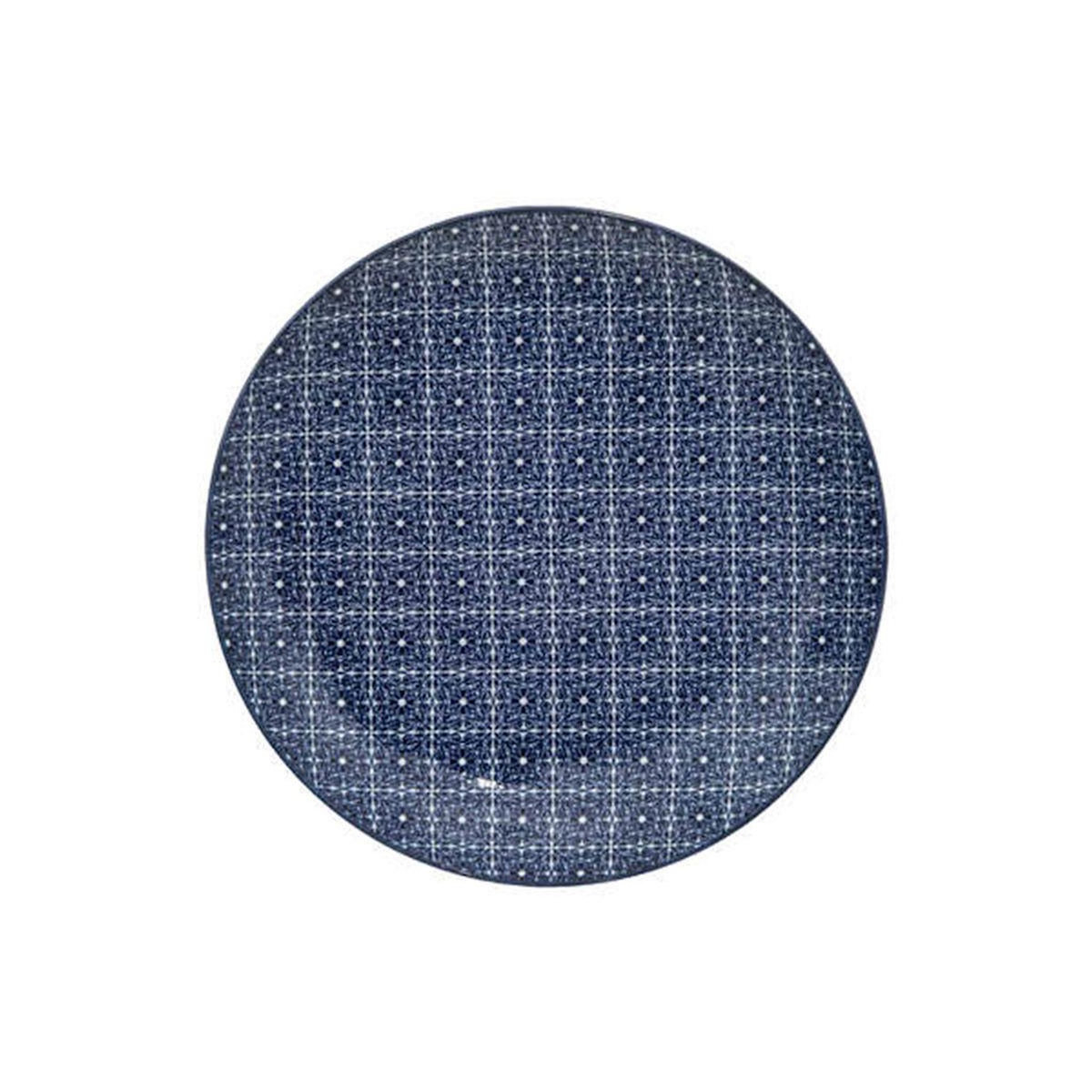 SECRET DE GOURMET Lot de 6 Assiettes Plates  Adèle  26cm Bleu