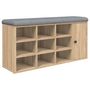 Voir la diapositive 2 : VIDAXL Banc a chaussures chene sonoma 102x32x50 cm bois d'ingenierie