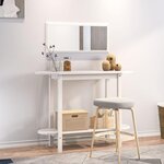 VIDAXL Table console Blanc 110x40x80 cm Bois massif de pin