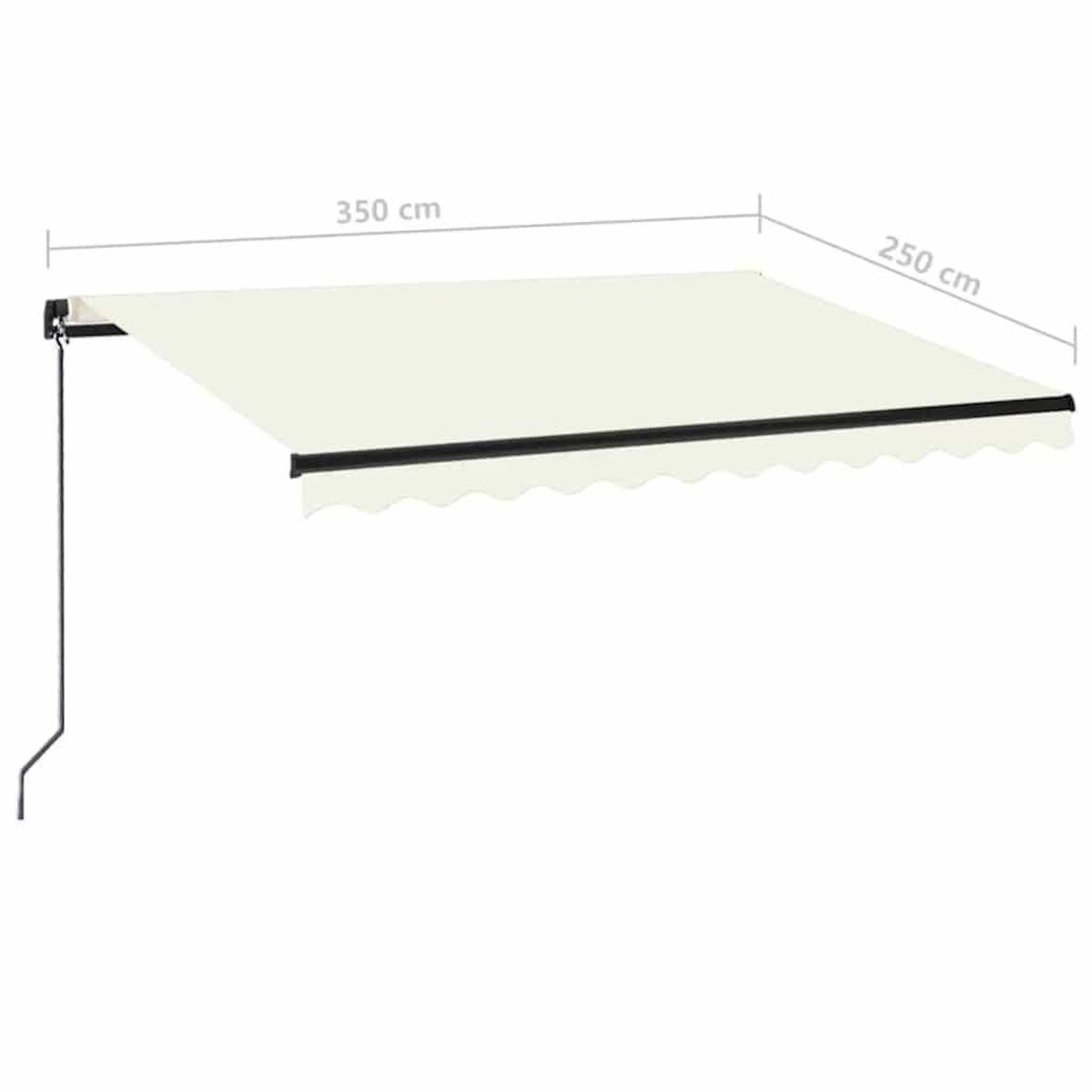 VIDAXL Auvent manuel retractable 350x250 cm Creme