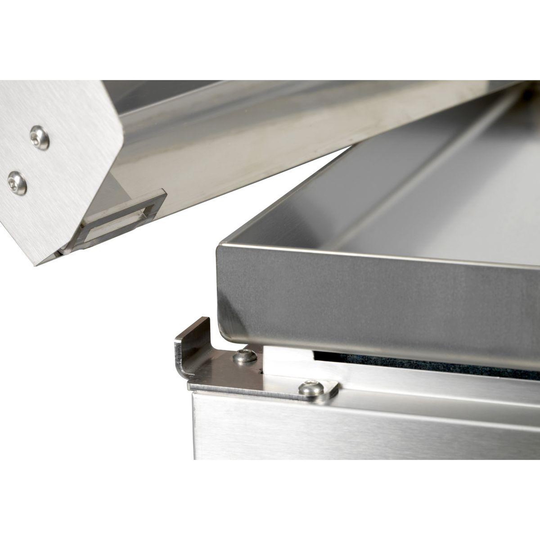 Voir la diapositive 4 : KRAMPOUZ Plancha électrique PFSY2AA-KR inox 2 brûleurs à poser, 54x33 cm