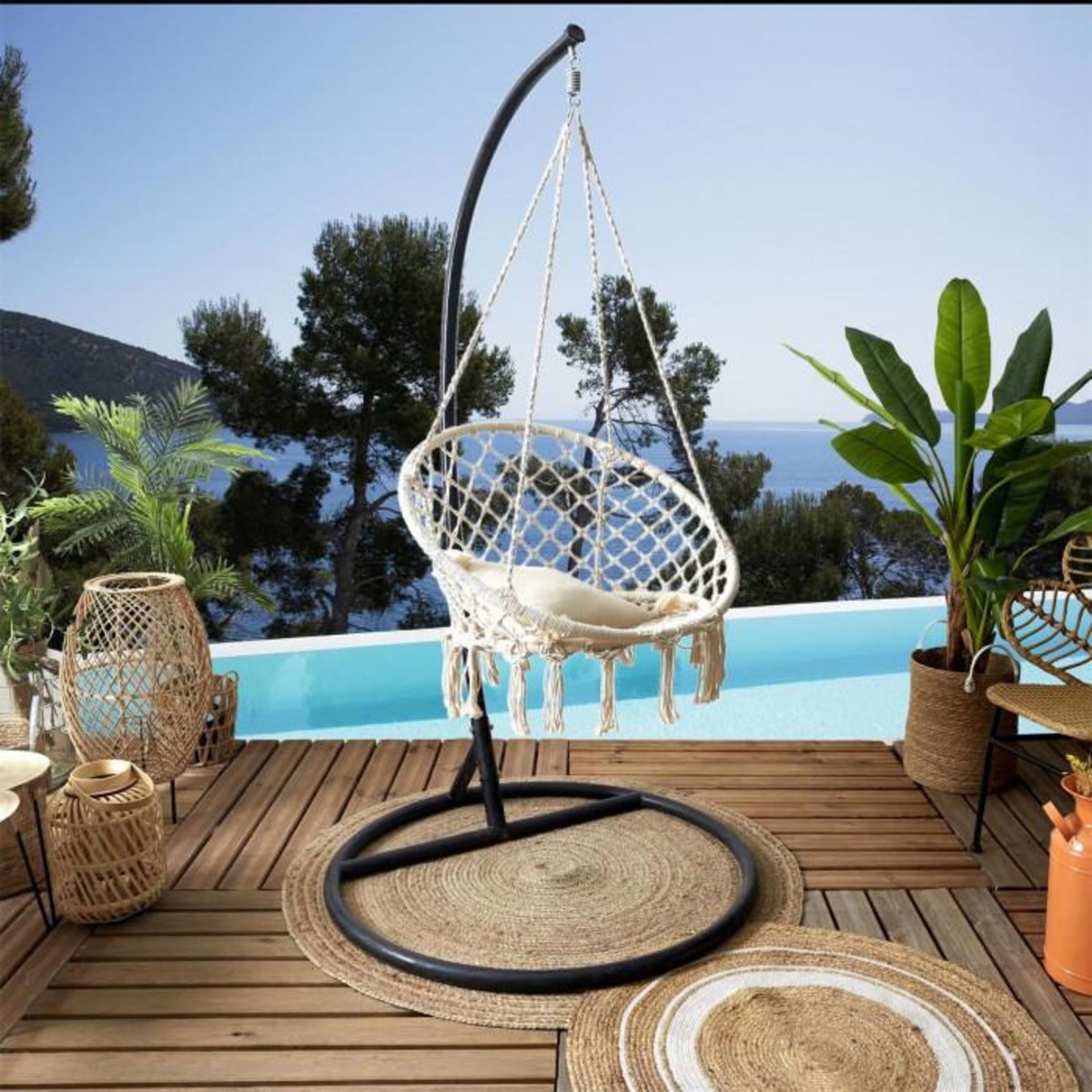 Paris Prix Balancelle Macramé  Sumatra  120cm Beige