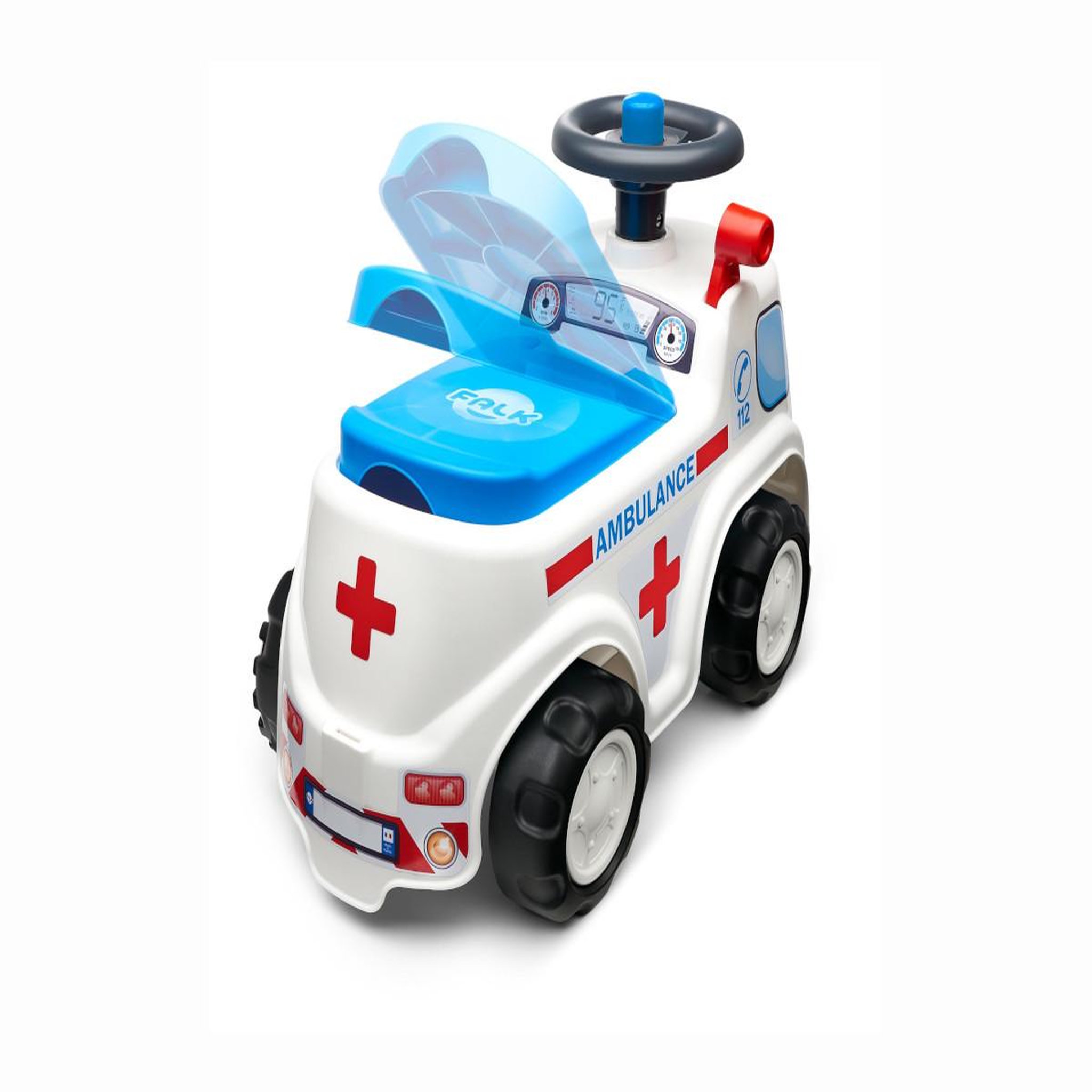 Voir la diapositive 2 : FALK Porteur enfant ambulance 1 à 3 ans - falk