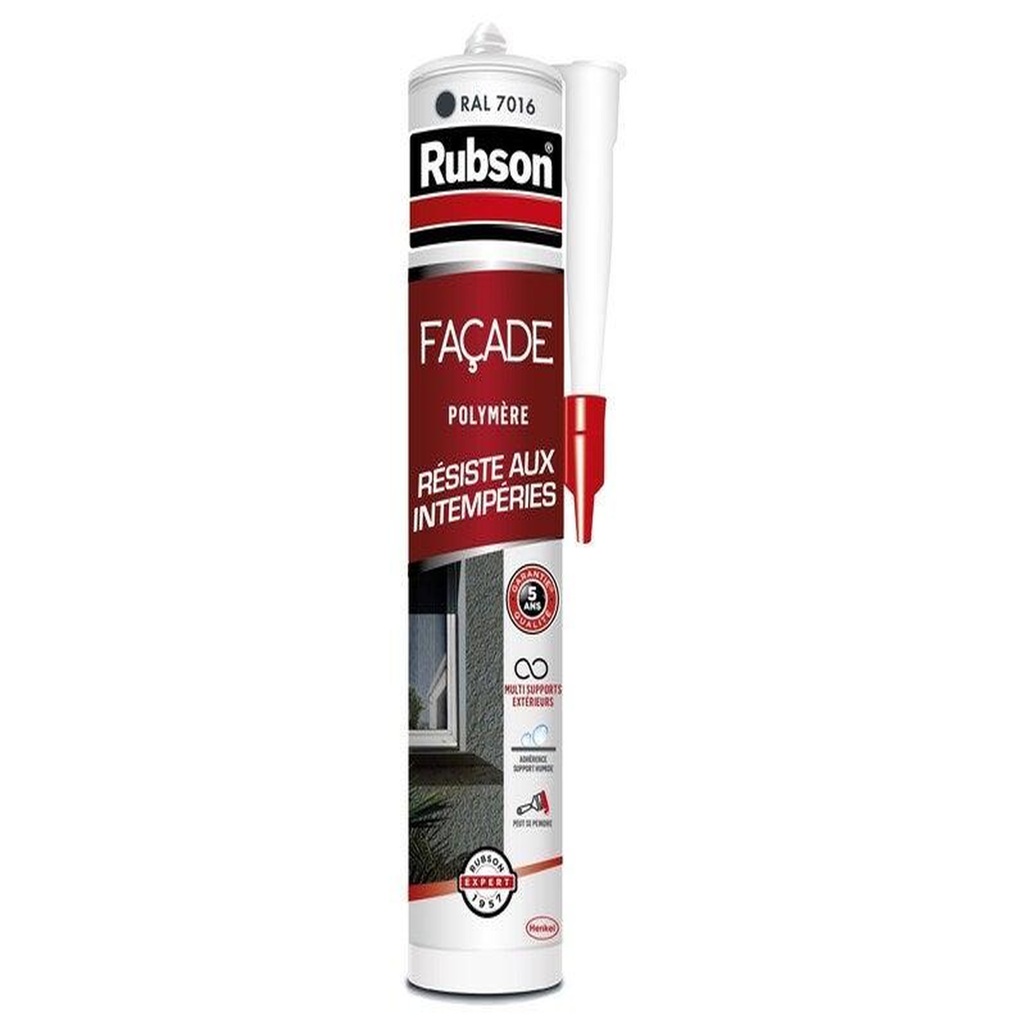rubson Mastic étanchéite facade polymer RUBSON gris fonce 7016 cart 280ml