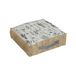 SOLEIL D'OCRE Coussin de sol en pur coton 40x40x8 cm Ambre, par Soleil d'Ocre