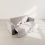 Voir la diapositive 3 : BEST MOBILIER Nicole - canapé droit 4 places convertible avec coffre en tissu