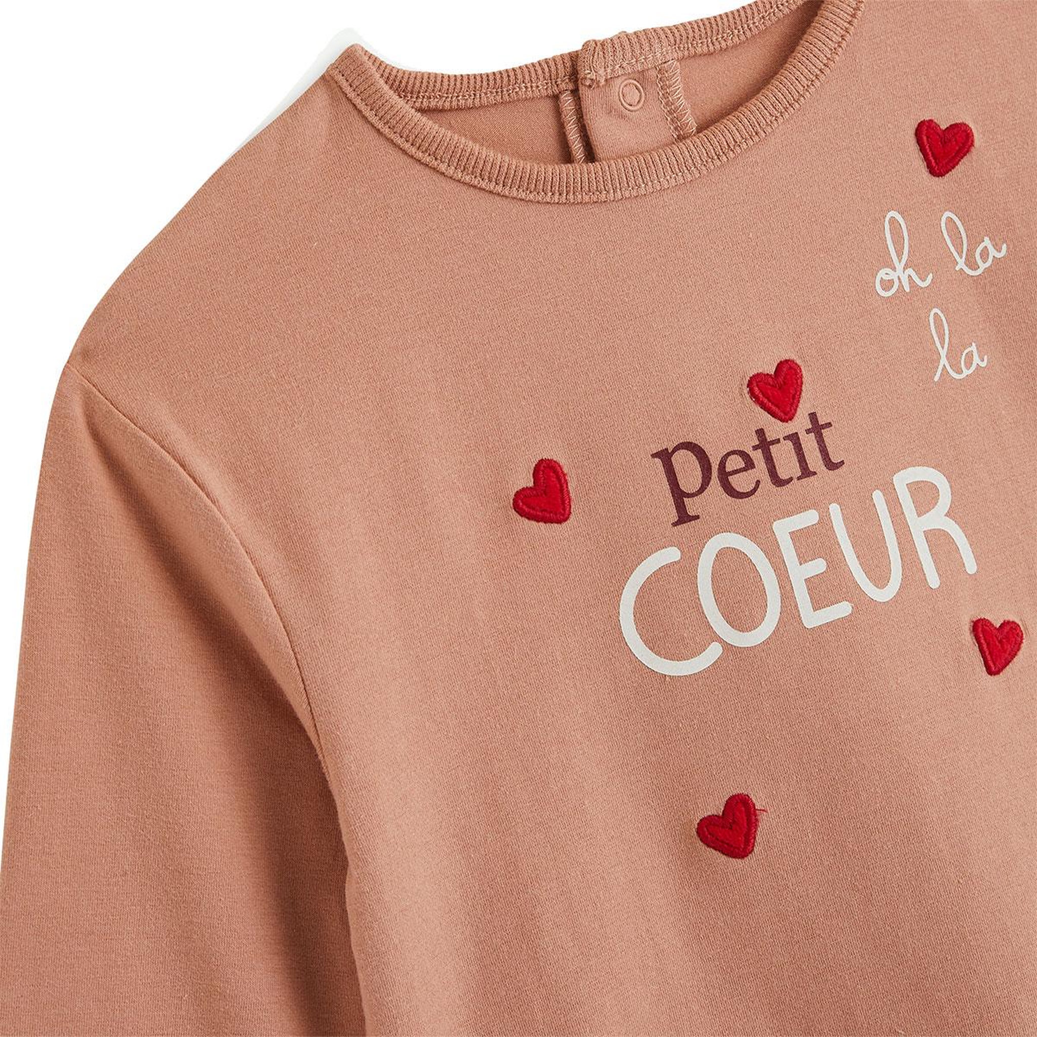 Voir la diapositive 2 : Petit BÃ©guin Lot de 2 t-shirts bébé manches longues aimée