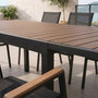 Voir la diapositive 6 : CONCEPT USINE Salon de jardin 8 places avec table extensible 270cm en aluminium et bois LOBOC