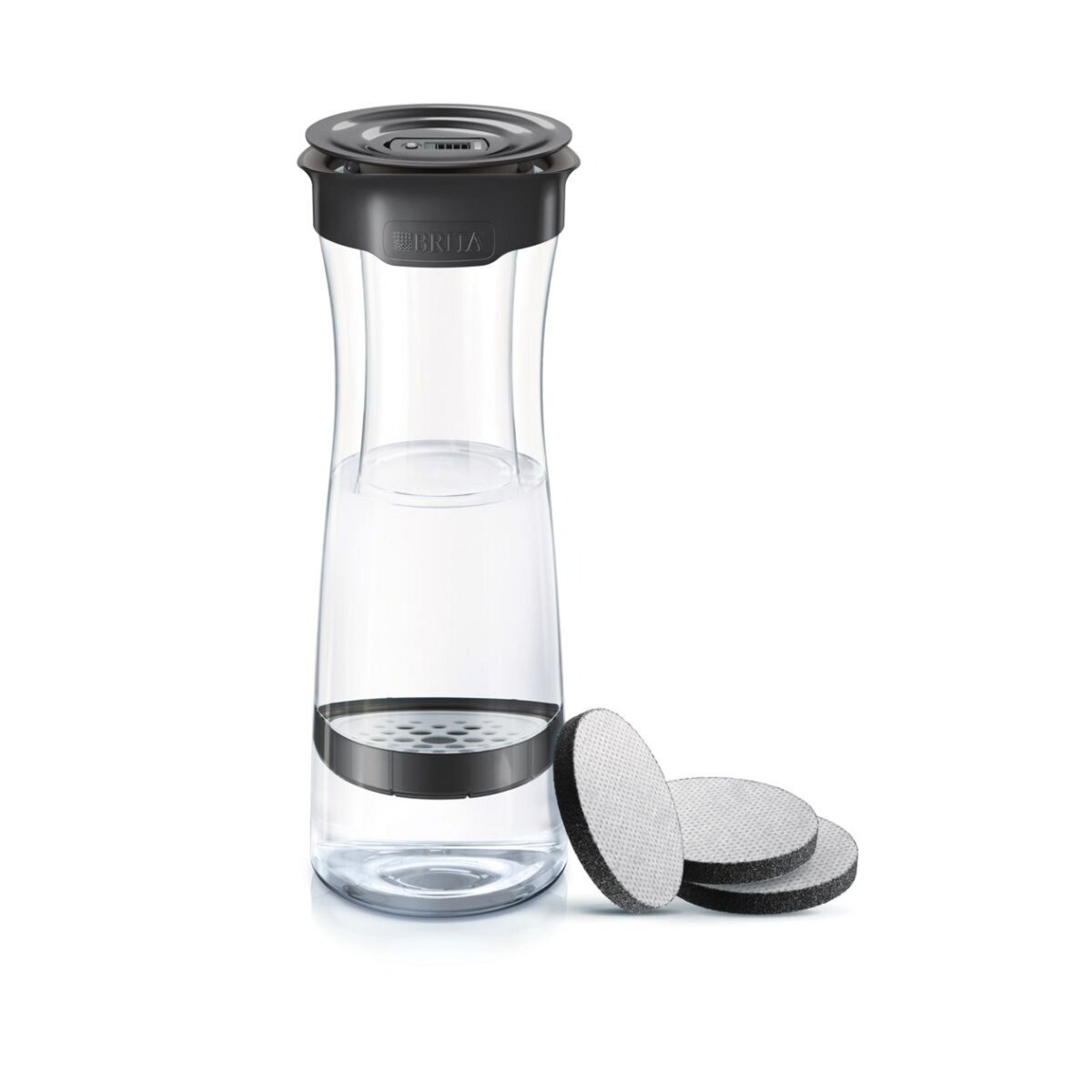 BRITA Bouteille filtrante grise - 3 filtres MicroDisc inclus         