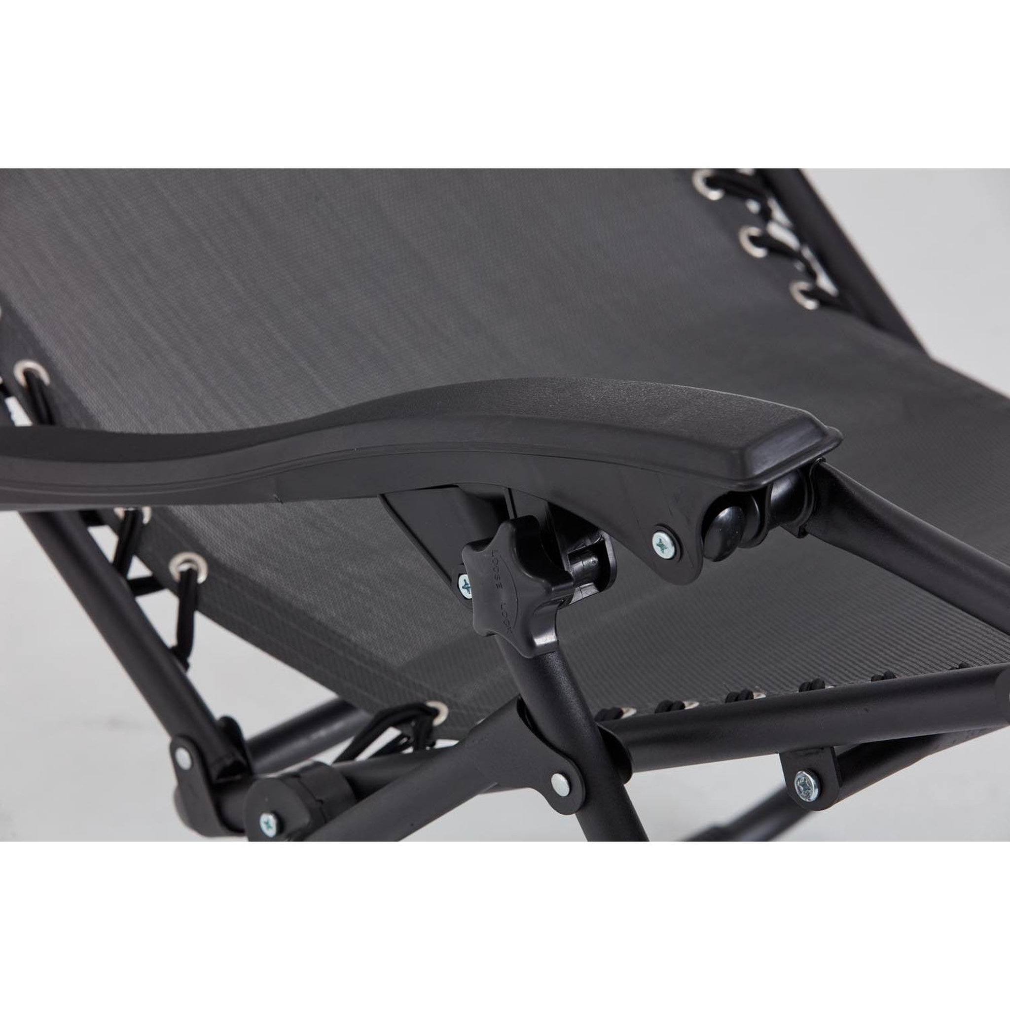 Voir la diapositive 6 : CONCEPT USINE Transat inclinable noir et gris foncé manihi