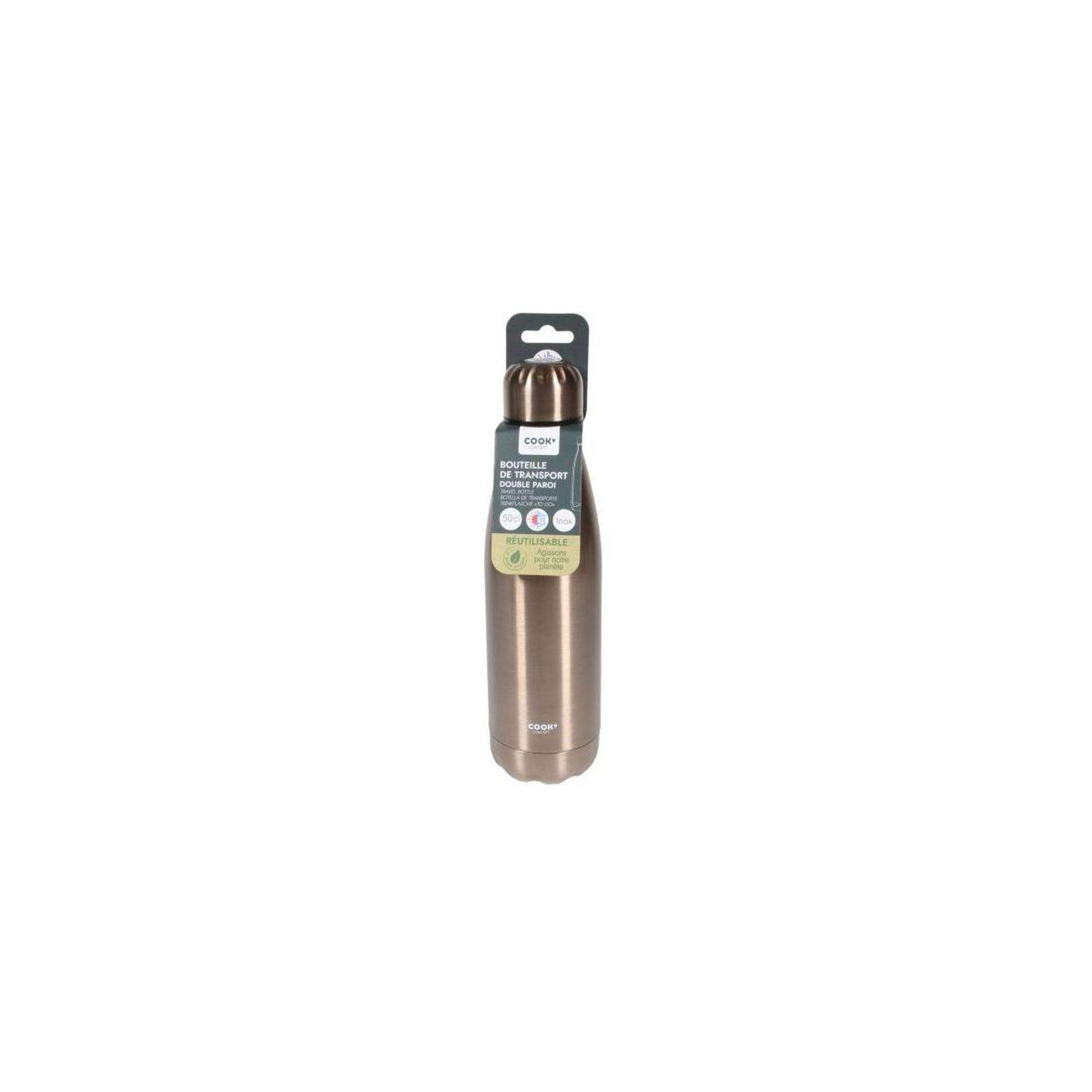 Voir la diapositive 2 : COOK CONCEPT Bouteille isotherme de transport rose dore 500 ml