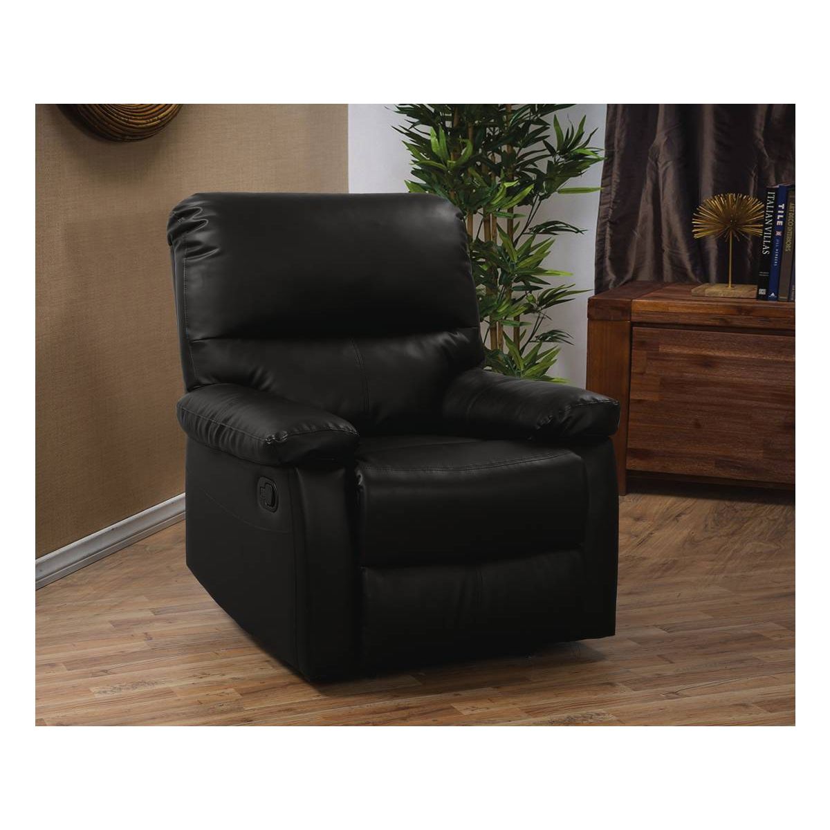 Habitat et Jardin Fauteuil relax  Lincoln  - 90 x 89 x 103 cm - Noir