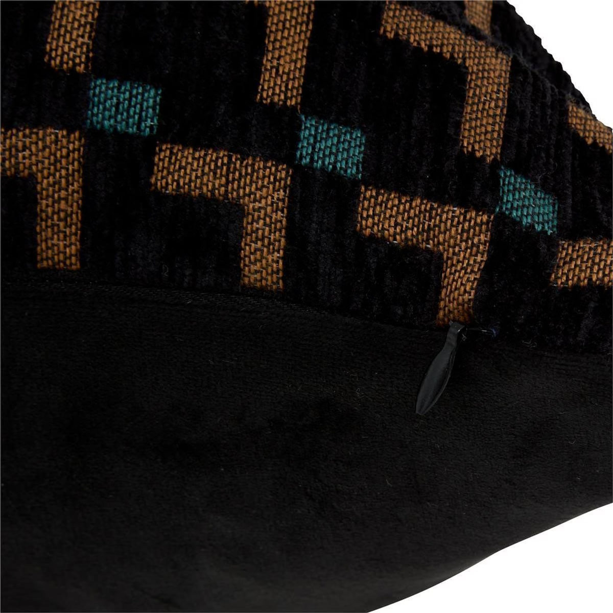 ATMOSPHERA Coussin Déco Jacquard  The Palm Resort  38x58cm Noir
