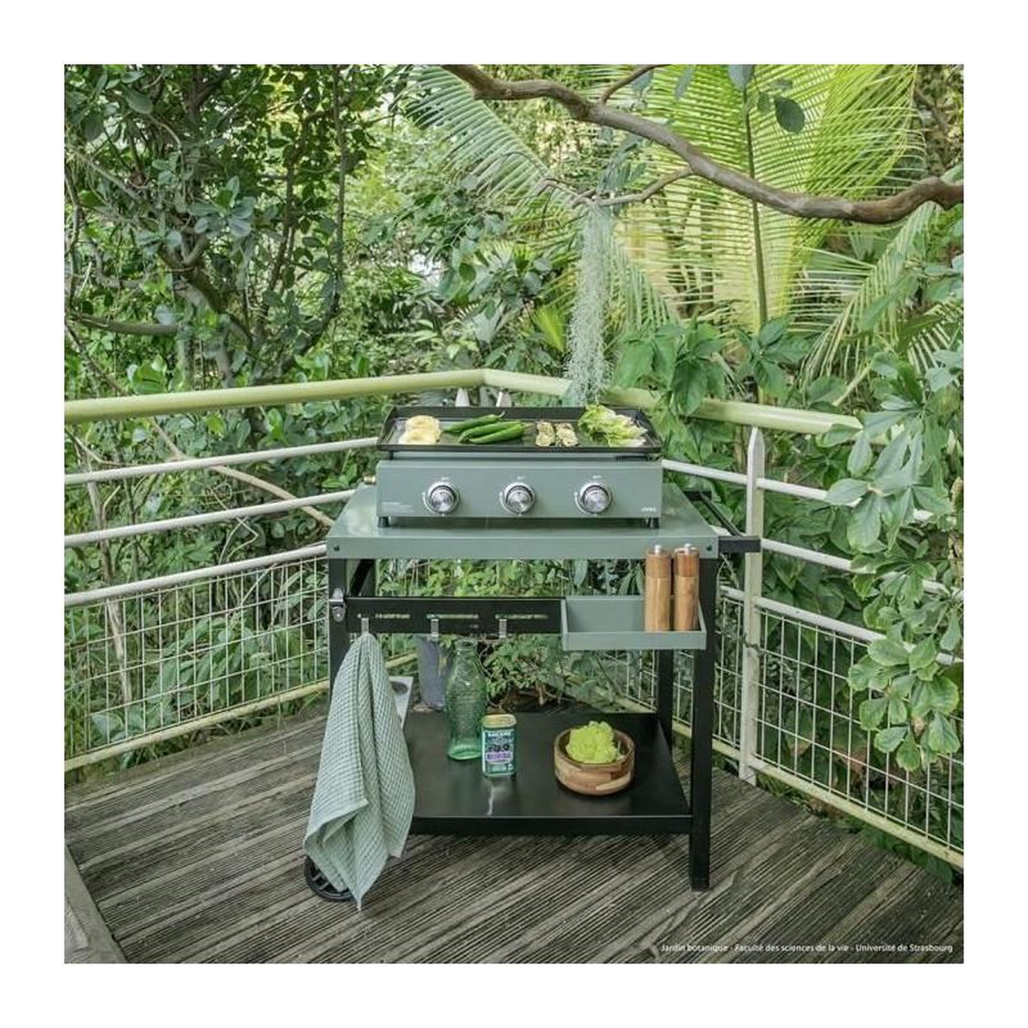 Voir la diapositive 5 : LIVOO Desserte kaki 100.5x63x81cm - gs167v