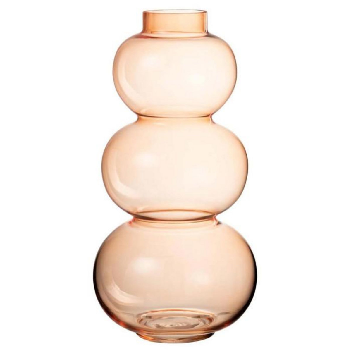 Paris Prix Vase Design en Verre  Boule  36cm Orange